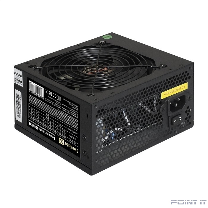 Exegate EX221637RUS-PC Блок питания 450W ExeGate 450NPXE (ATX, PPFC, PC, 12cm fan, 24pin, 4pin, PCIe, 3xSATA, 2xIDE, black, кабель 220V в комплекте)
