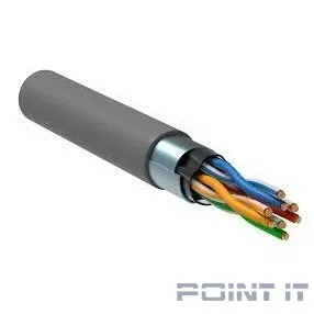Кабель витая пара Bion BCL-F5451-101 F/UTP, кат.5e, 4x2x0,51мм AWG 24, CCA, одножильный, PVC, для внутренней прокладки, 305м, серый