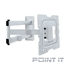 Kromax DIX-18 white, Кр. стал. наст. для TV 22&quot;-65&quot;, max 40 кг, 5 ст св., нак. ±15°, пов. 180°, от ст. 66-605 мм, max VESA 400x400 мм.