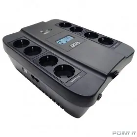 UPS PowerCom SPD-900U LCD {Line-Interactive, 900VA / 540W, 8xEURO: 4 с резервным питанием, 4 с фильтрацией, USB}