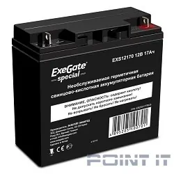 Exegate ES255177RUS Аккумуляторная батарея  Exegate Special EXS12170, 12В 17Ач, клеммы под болт M5