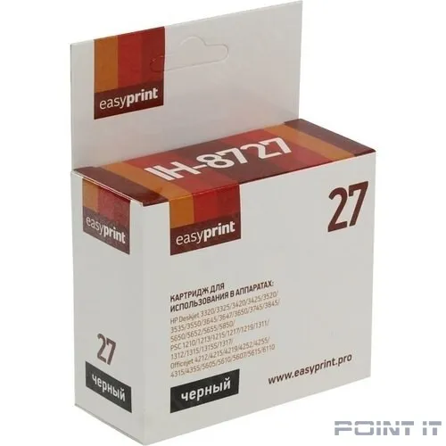 Easyprint C8727HE Картридж IH-8727 №27 для HP Deskjet 3320/3520/3550/5650/1210/1315, черный