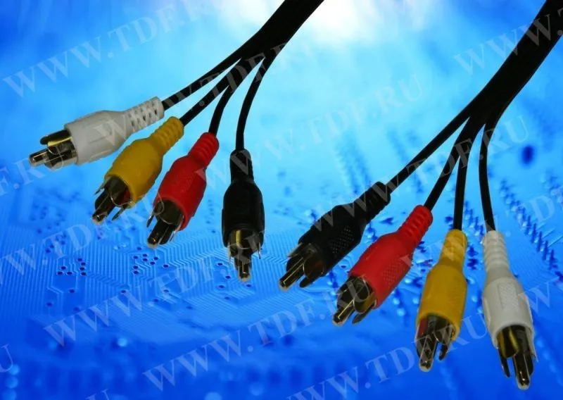 Шнур аудио-видео: 4RCA-4RCA ( длина 1.2 м, сборный) Cabletech РАСПРОДАЖА