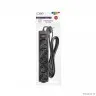 CBR Сетевой фильтр CSF 2505-1.8 Black PC, 5 евророзеток, длина кабеля 1,8 метра, цвет чёрный (пакет)