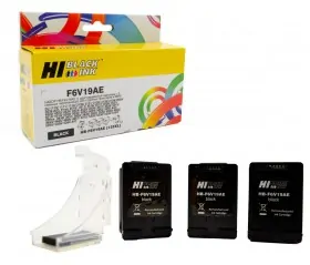 Набор Hi-Black (F6V19AE) №123 (1 адапт. картридж+ 3 сменных чернильницы) для HP DJ2130, Bk