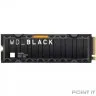 WD SSD Black SN850X, 1.0TB, M.2(22x80mm), NVMe, PCIe 4.0 x4, 3D TLC, R/W 7300/6300MB/s, IOPs 800 000/1 100 000, TBW 600, DWPD 0.3, with Heat Spreader (12 мес.)