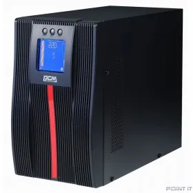 PowerCom Macan MAC-2000 ИБП {On-Line, 2000VA/2000W, Tower, IEC, LCD, Serial+USB, SNMPslot, подкл. доп. батарей} (1034862)