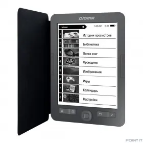 Digma M2G 6&quot; E-ink HD 758x1024 600MHz 128Mb/4Gb/SD/microSDHC/frontlight темно-серый (1564398)