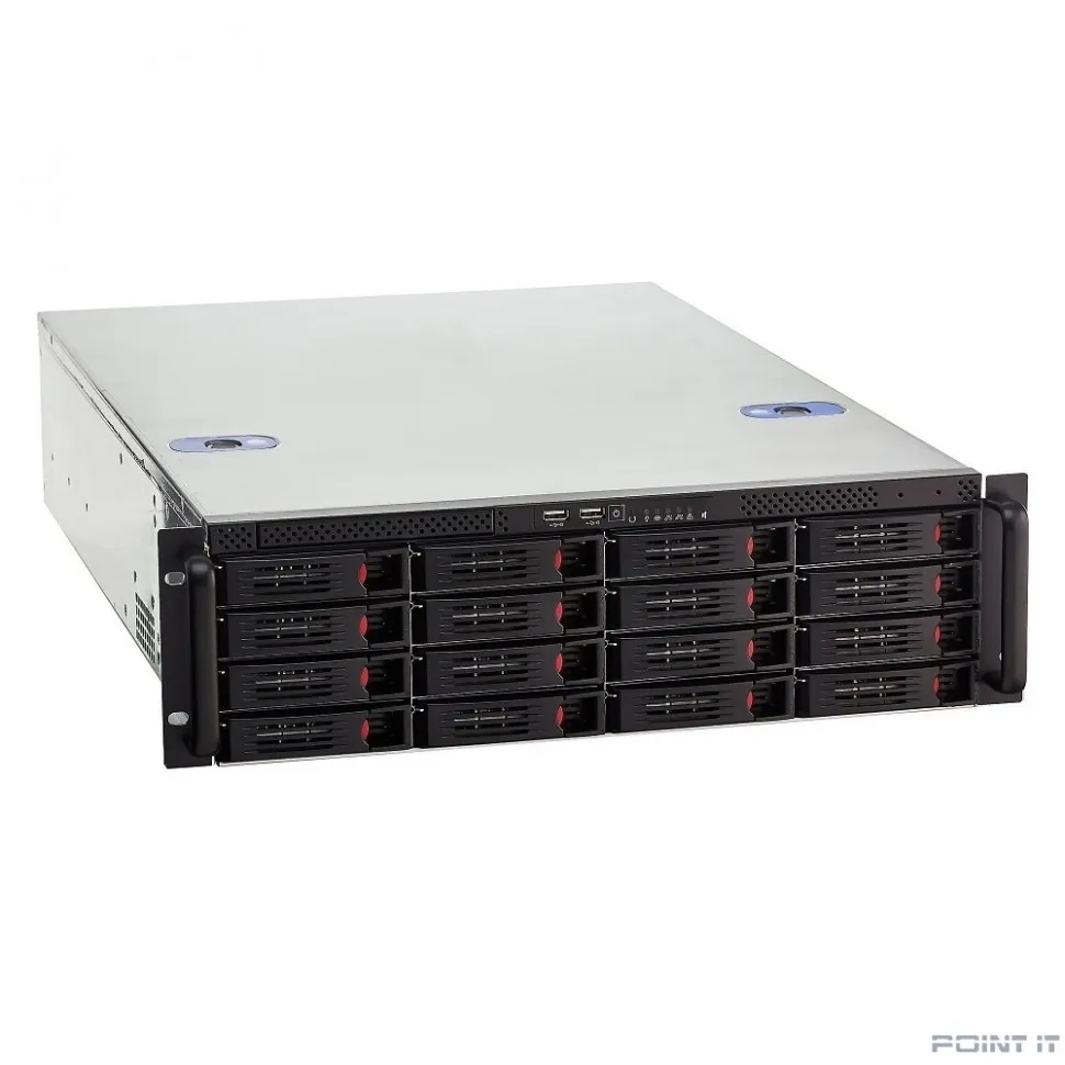 Exegate EX281234RUS Серверный корпус ExeGate Pro 3U660-HS16 <RM 19", высота 3U, глубина 660, без БП, 16xHotSwap, USB>