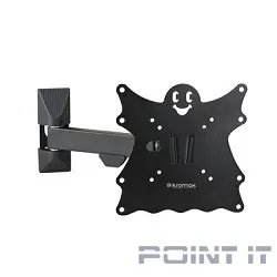Kromax CASPER-203 black, Кр. стал. наст. для TV 20&quot;-43&quot;, max 30 кг, 4 ст св., нак. +5°-15°, пов. 90°, от ст. 57-307 мм, max VESA 200x200 мм.