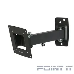 Kromax OPTIMA-103 black {Кронштейн для LED/LCD телевизоров 10&quot;-28&quot;, max 25 кг, настенный, 3 ст свободы, наклон +5°-12°, поворот ±90°, от стены 68.5-225 мм, max VESA 100x100 мм}