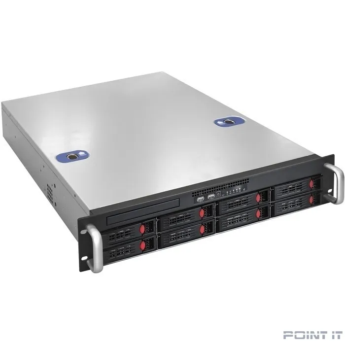 Exegate EX292414RUS Серверная платформа ExeGate Pro 2U550-HS08 <RM 19", высота 2U, глубина 550, Redundant БП 2x800W, 8xHotSwap, USB>