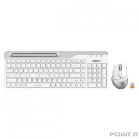 Клавиатура + мышь A4Tech Fstyler FB2535C клав:белый/серый мышь:белый/серый USB беспроводная Bluetoot