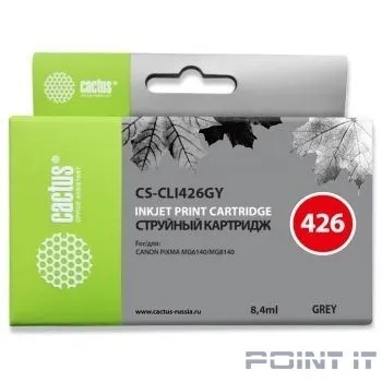 Cactus CLI426GY Картридж для Canon MG5140/5240/6140/8140/MX884, серый
