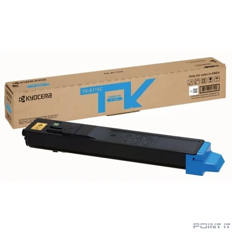 Kyocera-Mita TK-8115C Тонер-Картридж, Cyan {M8124cidn/M8130cidn (6000стр.)}