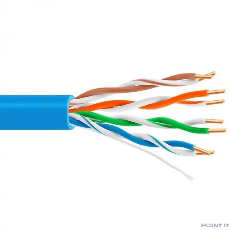 5bites Кабель US5505-305A-BL витая пара UTP / SOLID / 5E / 24AWG / CCA / PVC / BLUE / 305M
