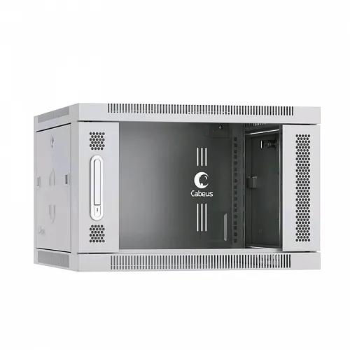 Шкаф телекоммуникационный настенный 19 6U 600x600x368mm (ШхГхВ) дверь стекло