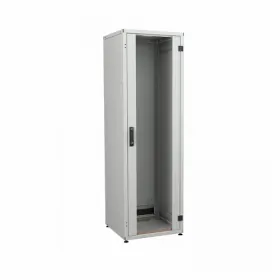 					Шкаф напольный 19, 24U, 1163х600х1000мм (ВхШхГ), дверь стеклянная с одноточ. замком, сзади укороченная дверь + фальшпанель 3U с щеточным вводом, 2 па				 