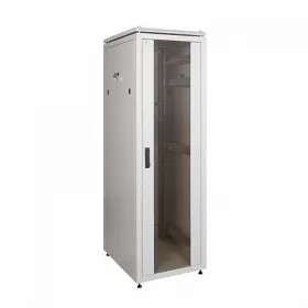  					ITK Шкаф сетевой 19 LINEA N 24U 600х600 мм стеклянная передняя дверь, задняя металлическая серый				 