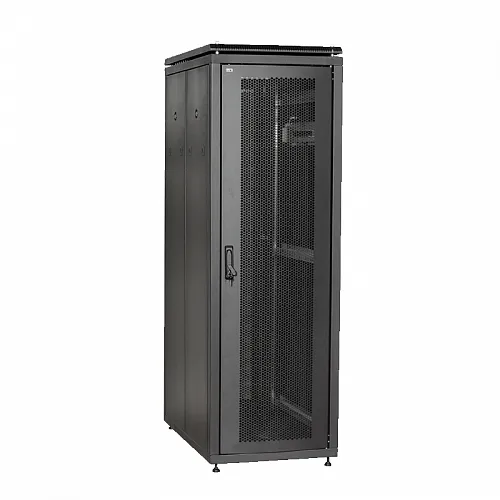 ITK Шкаф сетевой 19 LINEA N 24U 600х1000 мм с L-профилями перфорированные двери черный