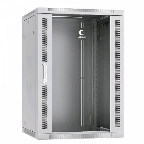 Шкаф телекоммуникационный настенный 19 18U 600x350x901mm (ШхГхВ) дверь стекло