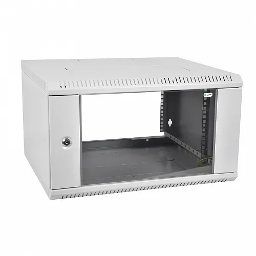 Шкаф телекоммуникационный настенный разборный ЭКОНОМ 15U (600x650) дверь стекло