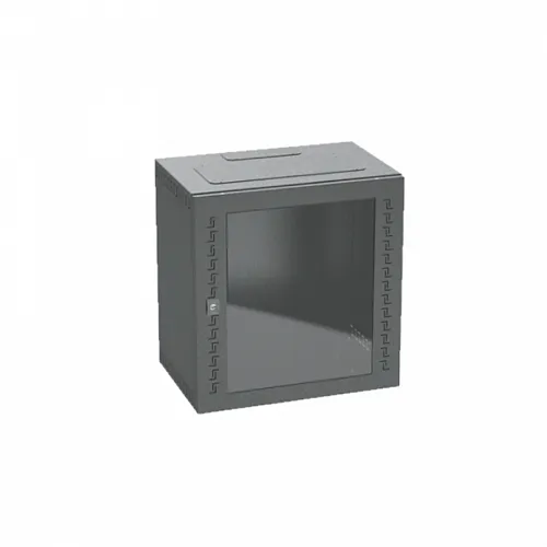 Шкаф телекоммуникационный навесной, 12 U (600х600х400) дверь стекло,RAL9005