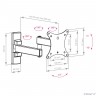 Arm Media MARS-02 черный 10"-32" макс.20кг настенный поворот и наклон