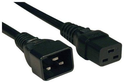 Кабель питания (гнездо IEC С20 - штекер IEC С19) 3*2,5мм2, 2м, черный, Netko