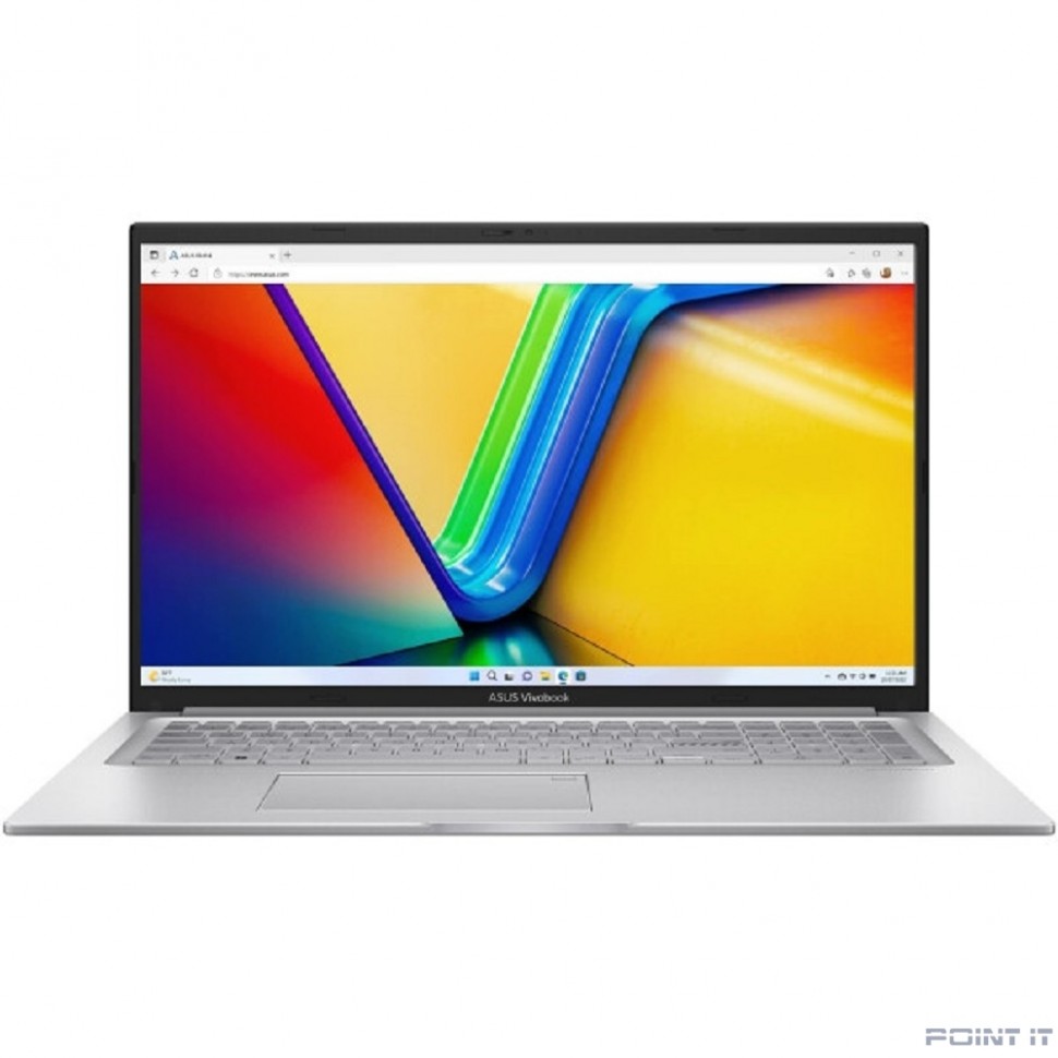 Ноутбук ASUS X1704V (X1704VA-AU482) 17.3"/FHD/IPS/250N/60Hz/i5-1335U/16GB/SSD512GB/Intel Iris Xe/FingerPrint/Backlit/DOS/Cool Silver (90NB10V1-M00H60)