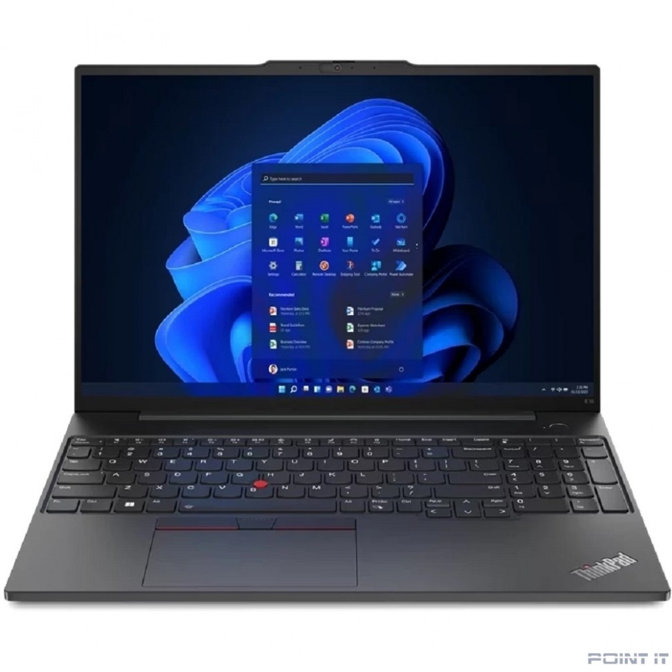 Ноутбук Lenovo ThinkPad E16 G1 [21JTS0A200] (КЛАВ.РУС.ГРАВ.) Black 16" {WUXGA IPS Ryzen 5 7530U(2.0GHz)/16GB/512GB SSD/DOS/клавиатура c подсветкой}