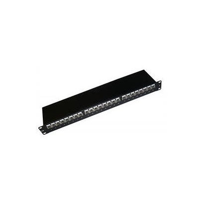 Патч-панель FTP, 19", 24 порта RJ45, cat.6а, 0,5U, Dual Type IDC, Netko СКС