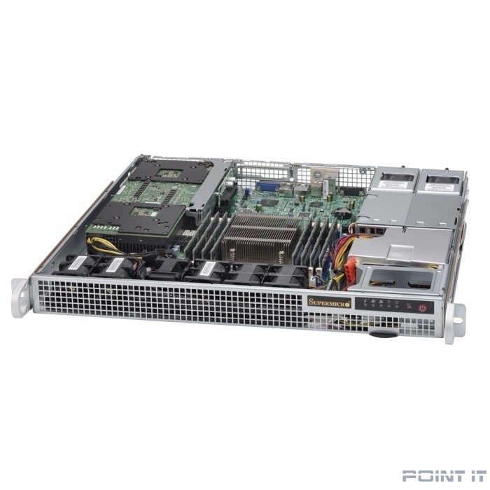 Корпус/ 1U, Support WIO MB, max MB size 12.3" x 13" and Proprietary MB 8" x 13", Up to 2 x 2.5" fixed with bracket, 400W Redundant, 2 full height expansion slot(s) , 1 low-profile expansion slot(s), 4