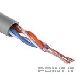 REXANT (01-0067) Кабель U/UTP, категория 6, ZH нг(А)-HF, 4PR, 23AWG, внутренний, серый, 305 м
