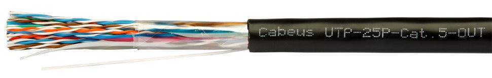 Кабель LC UTP25 cat.5, 305м, 0,45мм, наружный, черный