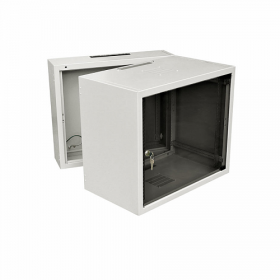  					Шкаф настенный 19-дюймовый (19), серия SD2, 10U, 515x600х500, двухсекционный, со стеклянной дверью, цвет серый (RAL 7035) (SD-110)				 