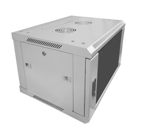 Шкаф настенный 9U серия WMA (Wall Maestro) (600х450х500), передняя дверь стекло, разборный, серый  Netko  А