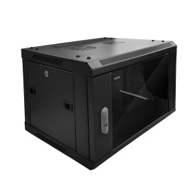 Шкаф настенный 9U серия WMA (Wall Maestro) (600х600х500), передняя дверь стекло, разборный, черный  Netko  А